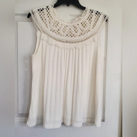Meadow Rue by Anthropologie boho sleeveless woman's medium blouse - Picture 1 of 7